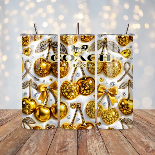 Yellow Cherry Handbag Design Sublimation Transfer