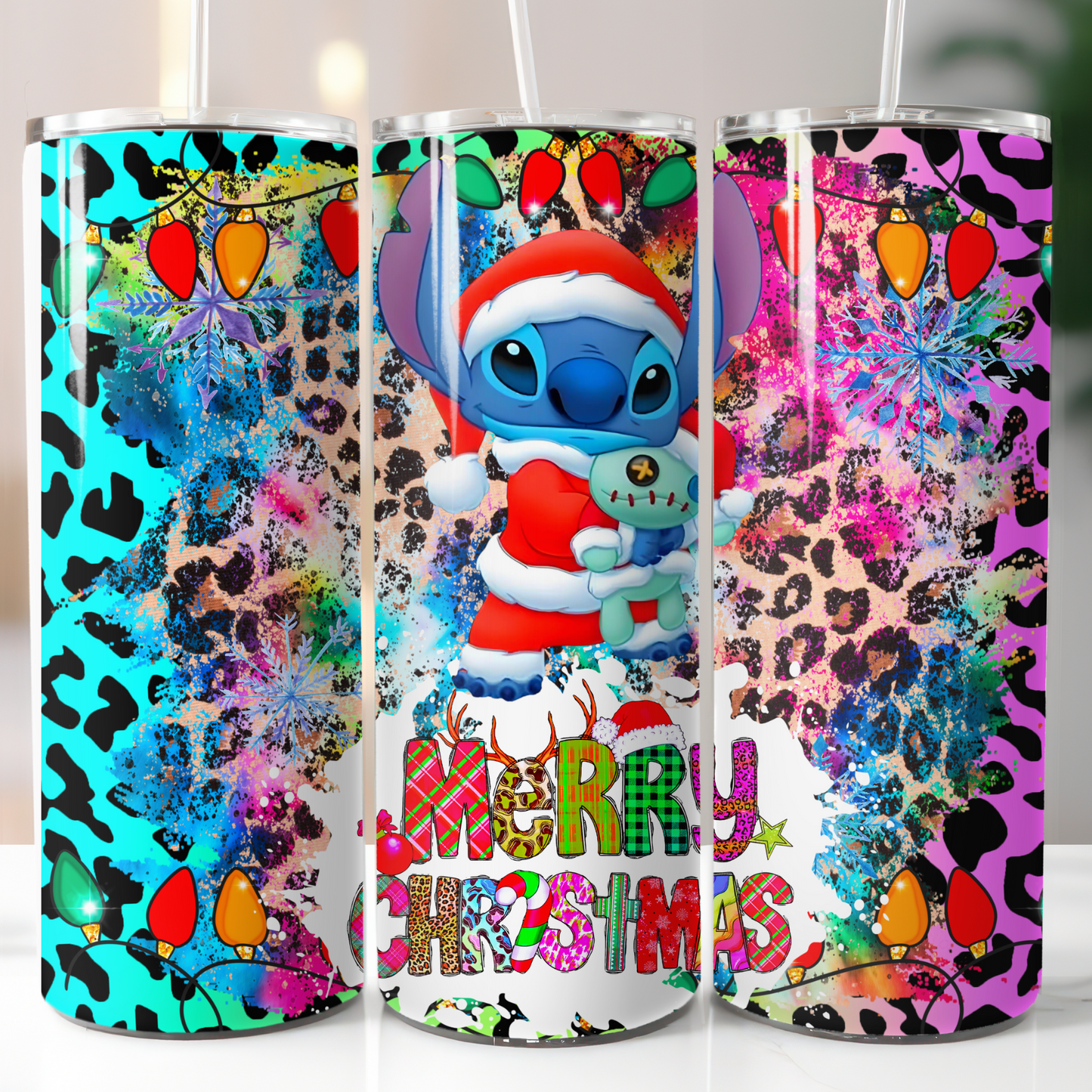 Stitch Christmas, Sublimation, Ready To Press, Print Out Transfer, 20 oz, Skinny Tumbler Transfer, NOT A DIGITAL