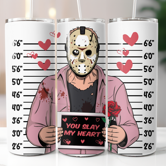 Horror Valentine's Day, Sublimation, Ready to Print, Ready To Press, Print Out Transfer, 20 oz, Skinny Tumbler Transfer, NOT A DIGITAL