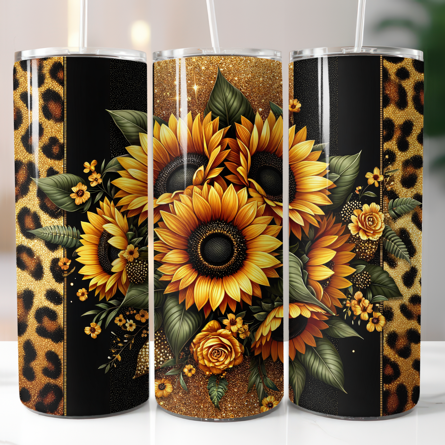 Sunflower Black Yellow, Sublimation Transfer