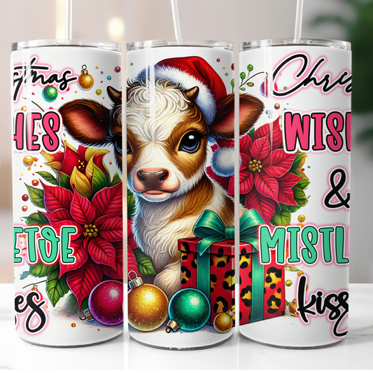 Christmas Wish Cow Sublimation Transfer