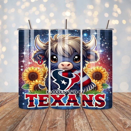 Football Highland Cow  Sublimation Transfer