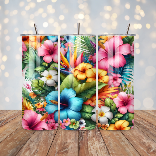 Tropical Flowers Sublimation Transfer