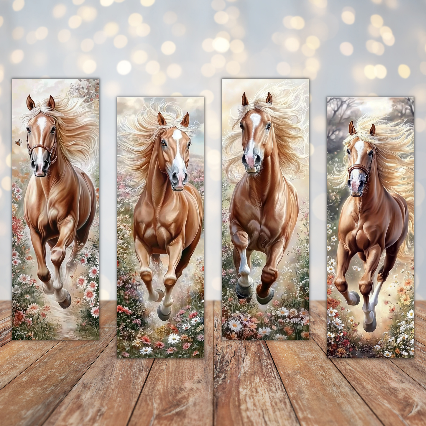 Floral Horses Bookmark Sublimation Transfers