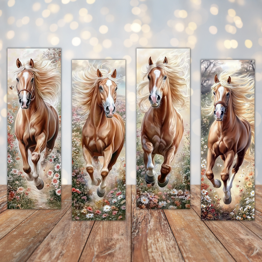 Floral Horses Bookmark Sublimation Transfers