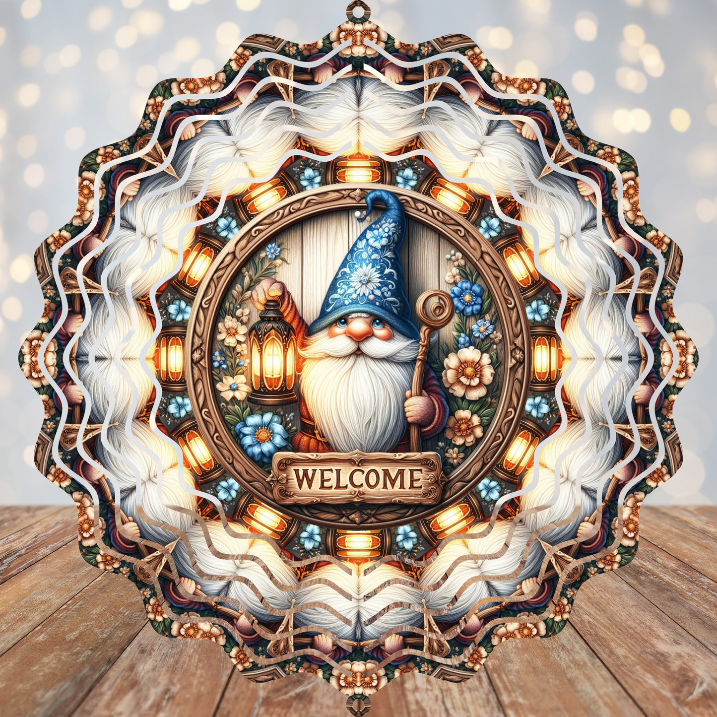 Gnome Welcome Wind Spinner