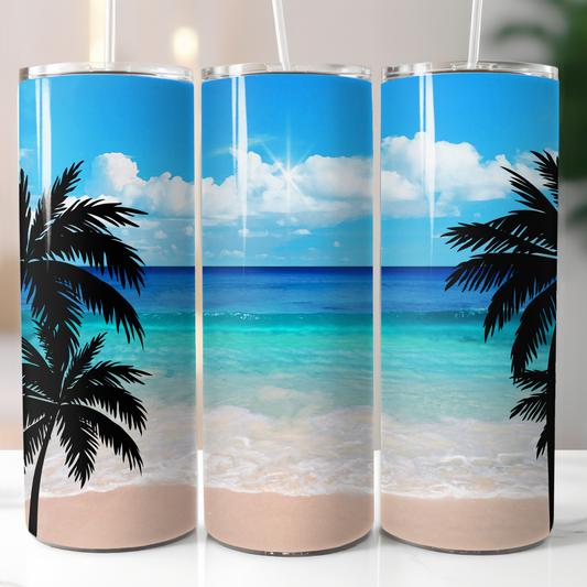 Tropical Beach, Sublimation Transfer