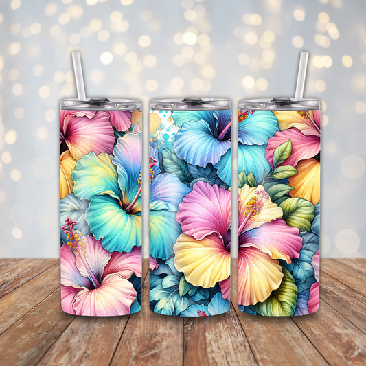 Tropical Hibiscus Flowers Sublimation Transfers