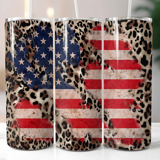 American Flag Leopard, Sublimation Transfer