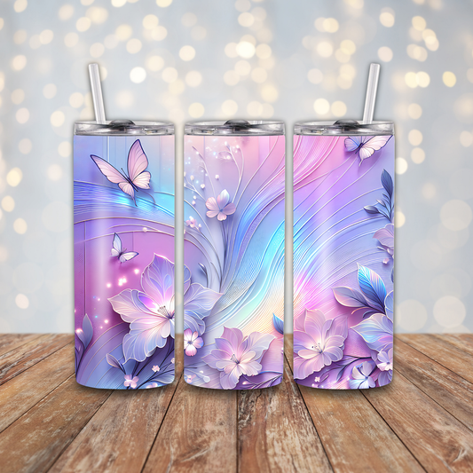 Purple Floral Sublimation Transfers