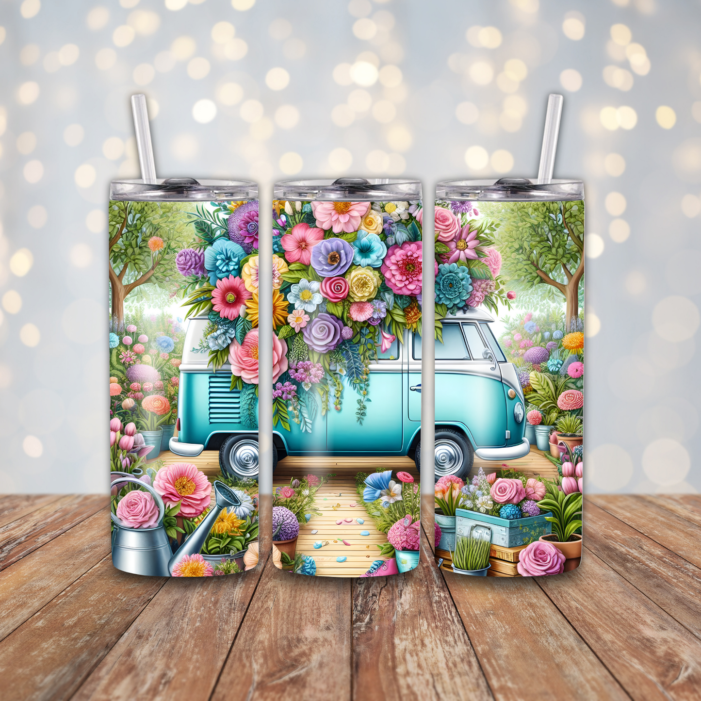 Floral Camper Van Sublimation Transfers