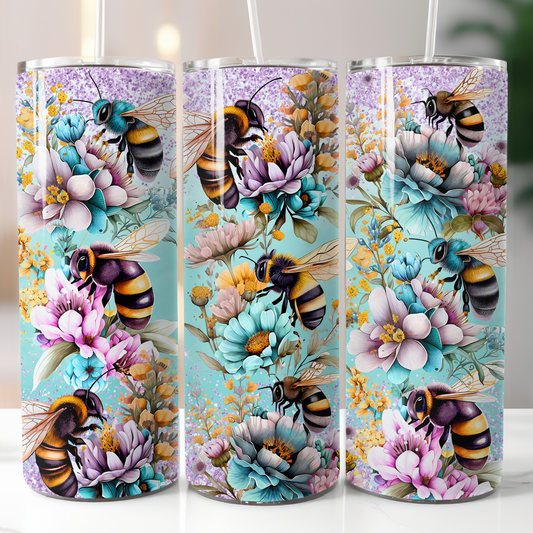 Flower Bees, Sublimation Transfer