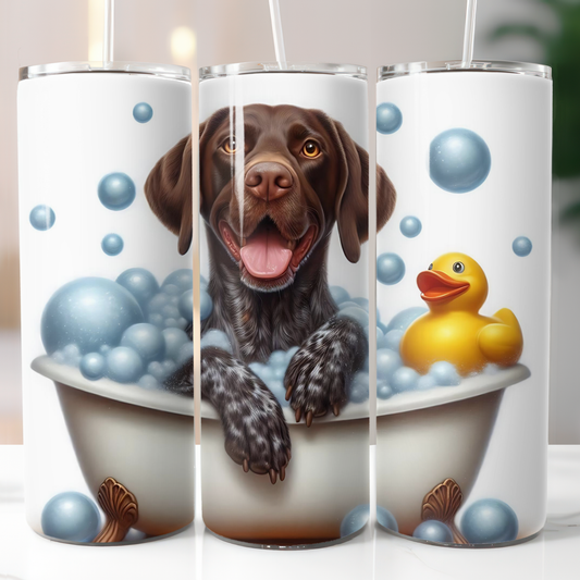 German Shorthaired Pointer Bubble Bath