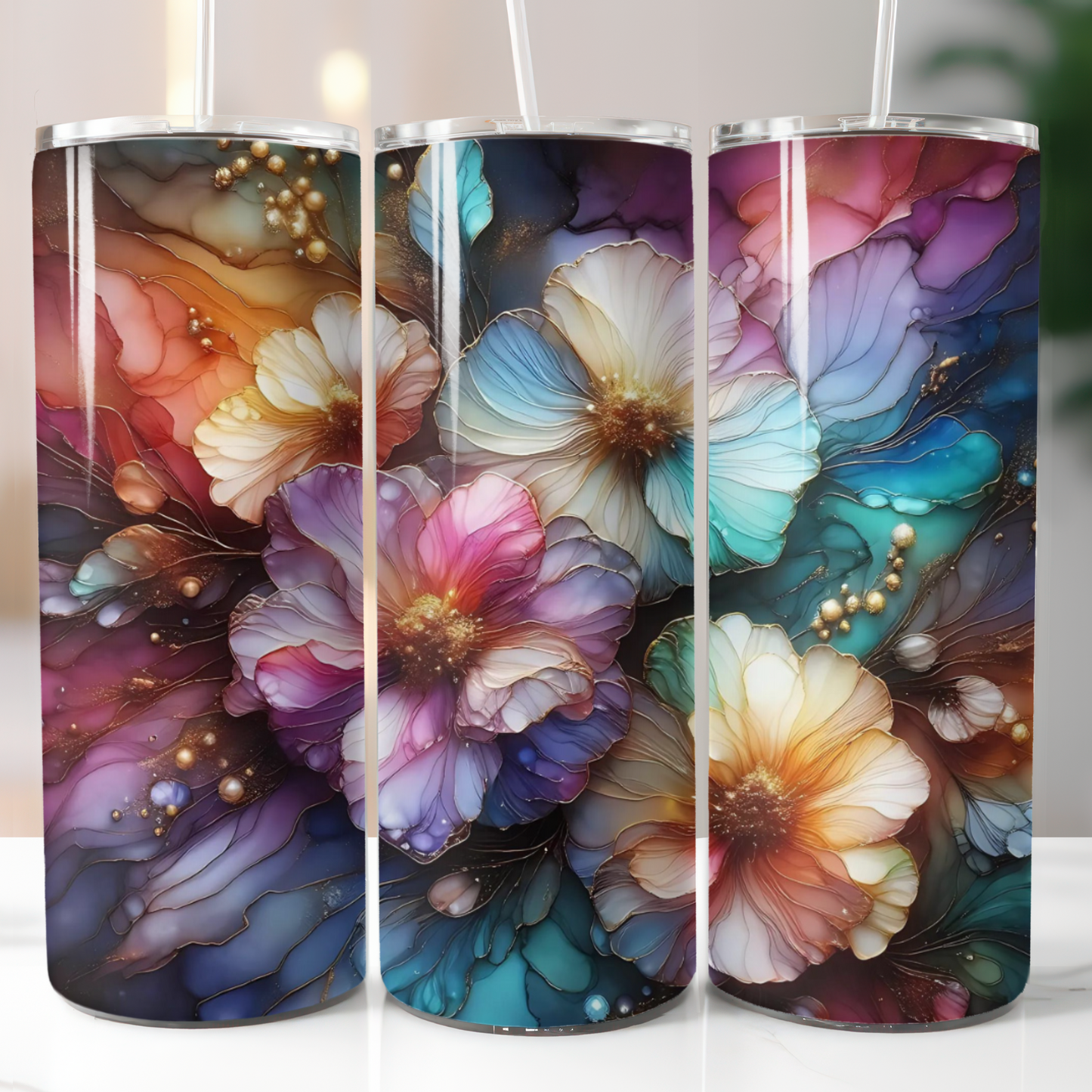 Floral Alcohol Ink