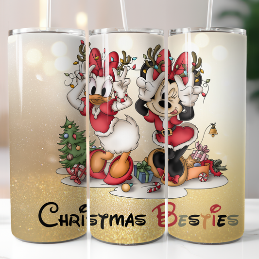 Disney Christmas Besties, Sublimation, Ready to Print, Ready To Press, Print Out Transfer, 20 oz, Skinny Tumbler Transfer, NOT A DIGITAL