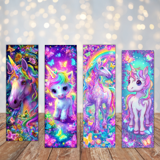 Rainbow Unicorns Bookmarks Sublimation Transfers