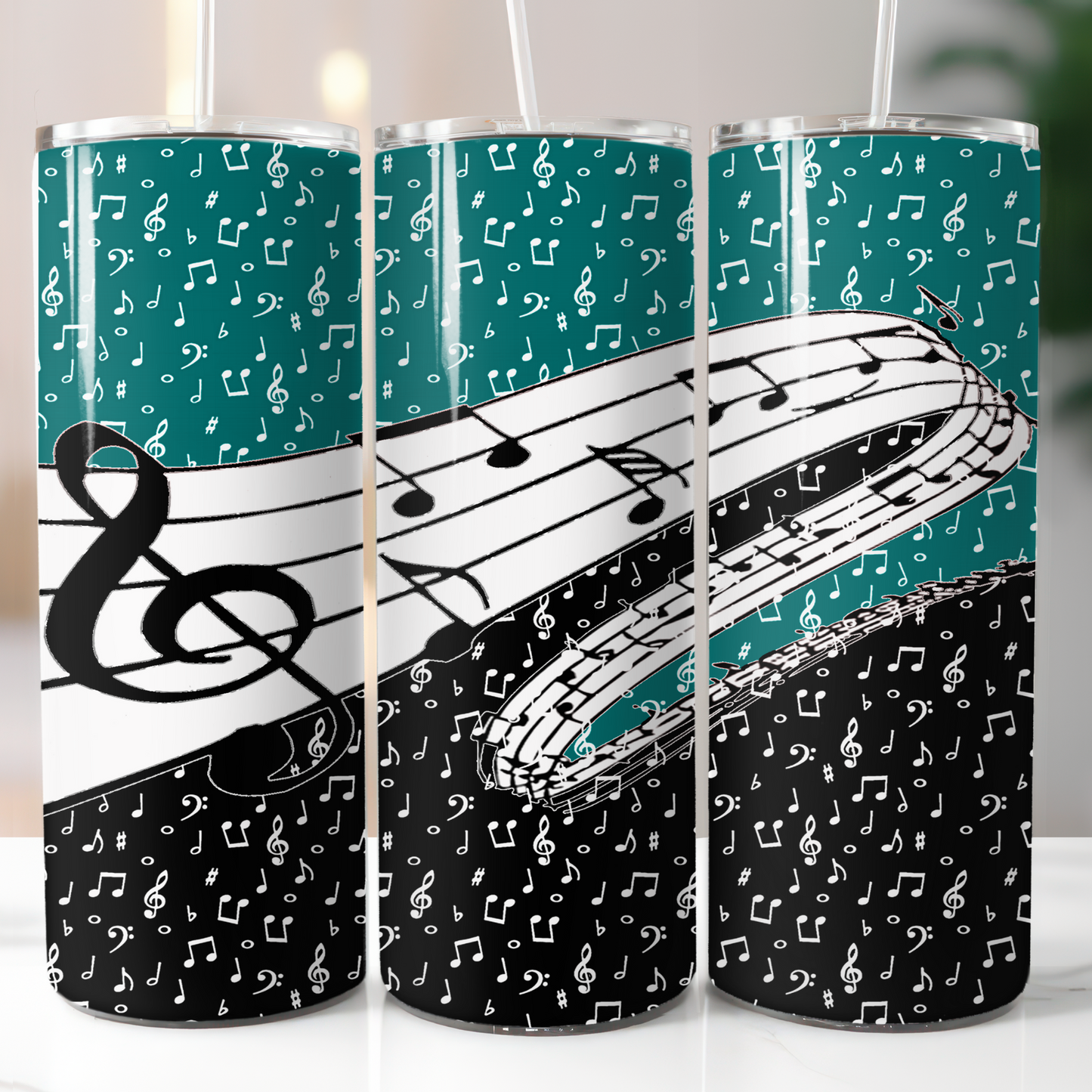 Music Teal, Sublimation Transfer