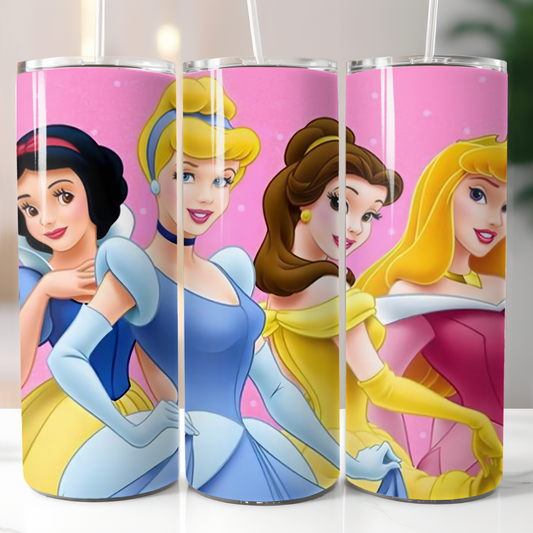 Disney Princesses, Sublimation, Ready To Press, Print Out Transfer, 20 oz, Skinny Tumbler Transfer, NOT A DIGITAL