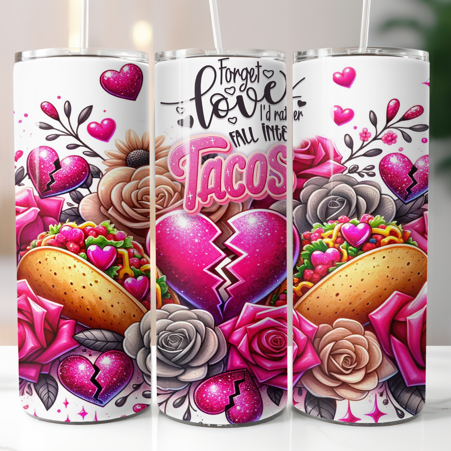 Fall In Love With Tacos, Sublimation Transfer