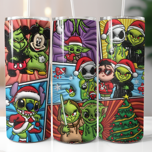 Christmas Disney Stitch, Sublimation, Ready to Print, Ready To Press, Print Out Transfer, 20 oz, Skinny Tumbler Transfer, NOT A DIGITAL