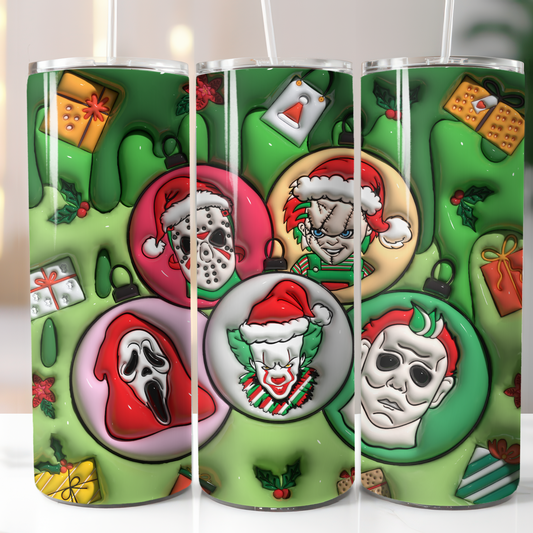 Christmas Horror Sublimation, Ready to Print, Ready To Press, Print Out Transfer, 20 oz, Skinny Tumbler Transfer, NOT A DIGITAL