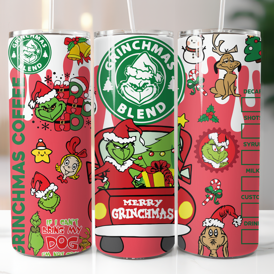 Christmas Grinch Sublimation, Ready to Print, Ready To Press, Print Out Transfer, 20 oz, Skinny Tumbler Transfer, NOT A DIGITAL