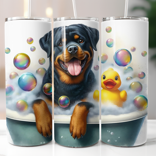 Rottweiler Bubble Bath