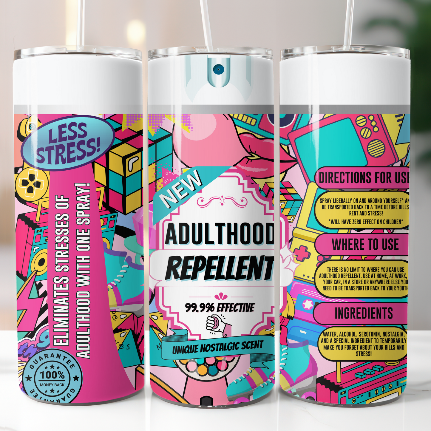 Adult Repellent Spray, Sublimation Transfer