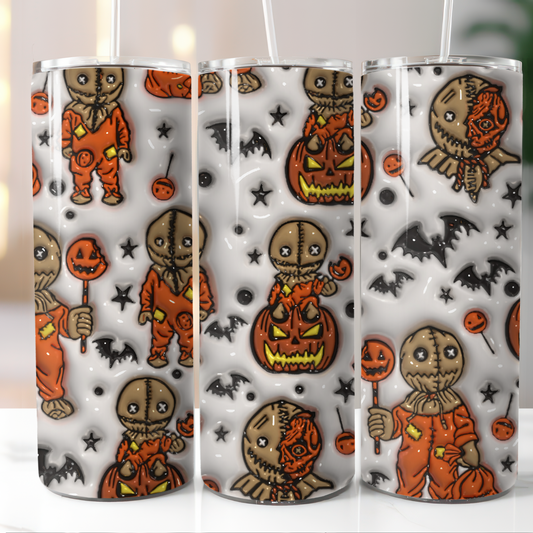 Trick or Treat Sam, Sublimation, Ready to Print, Ready To Press, Print Out Transfer, 20 oz, Skinny Tumbler Transfer, NOT A DIGITAL