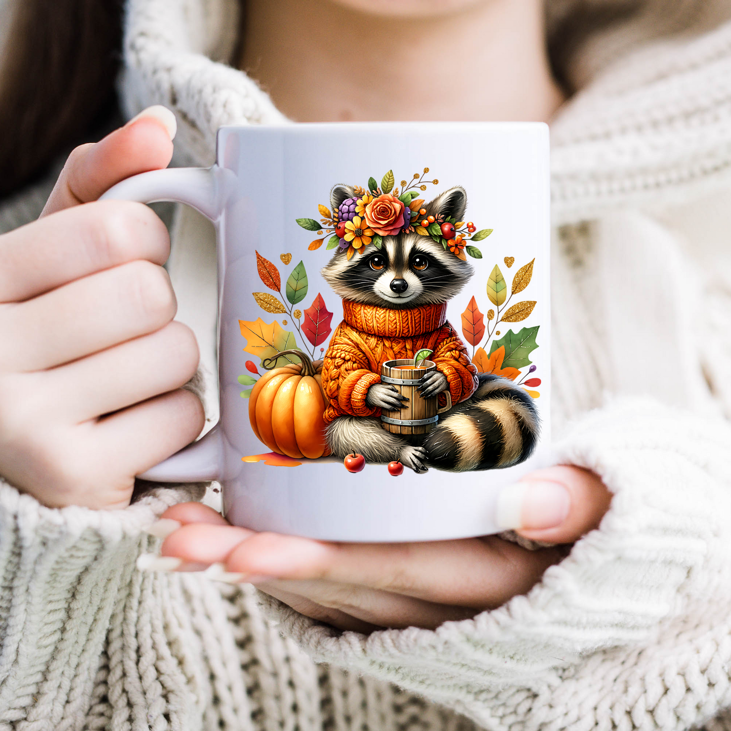 Fall  Raccoon Mug