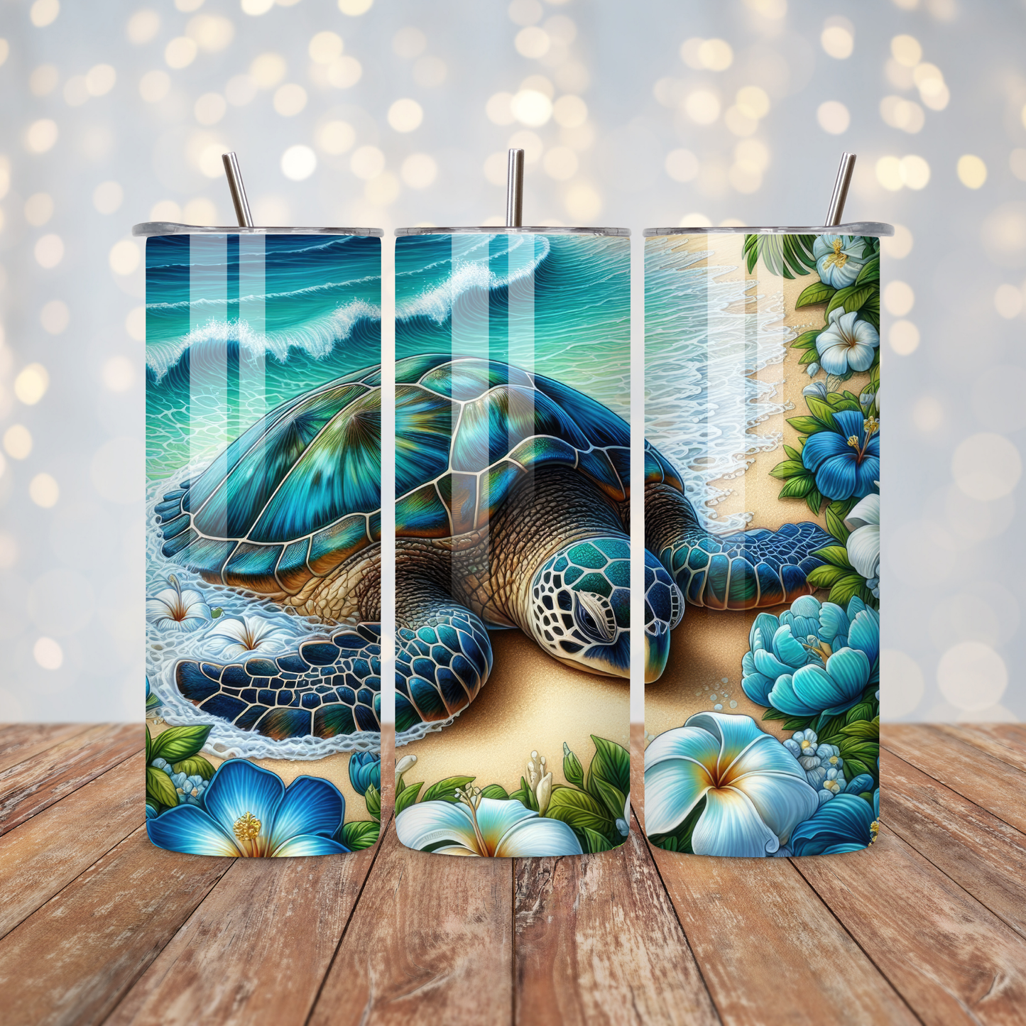 Sea Turtle Beach Sublimation Transfer