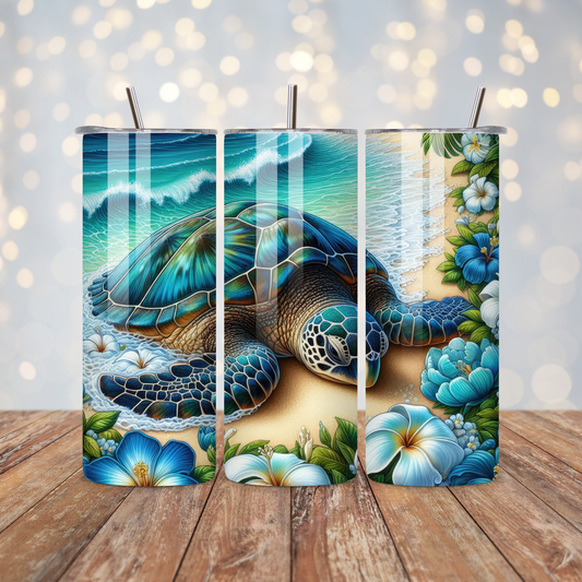 Sea Turtle Beach Sublimation Transfer
