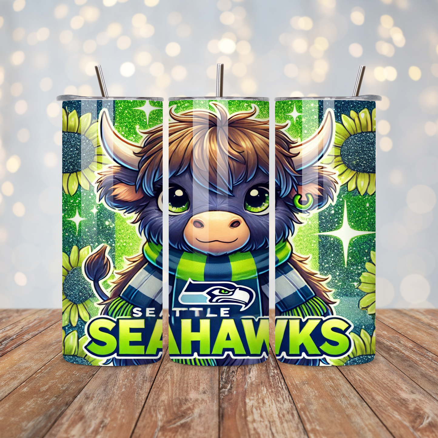Football Highland Cow  Sublimation Transfer