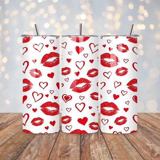 Red Lips and Hearts Sublimation Transfer