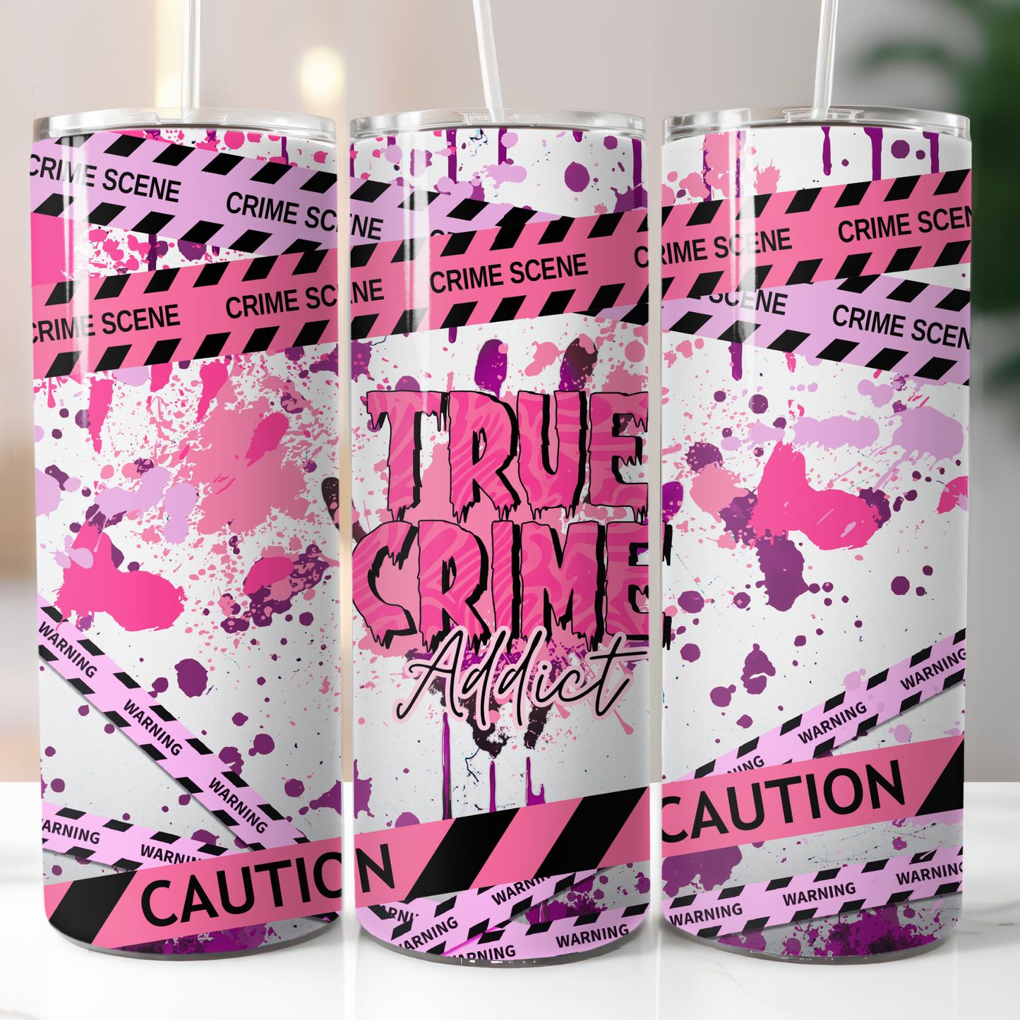 True Crime Addict Pink, Sublimation Transfer