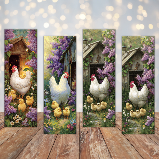 Chicken and Chicks Bookmark Sublimation Transfers