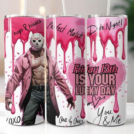 Horror Valentine, Sublimation, Ready to Print, Ready To Press, Print Out Transfer, 20 oz, Skinny Tumbler Transfer, NOT A DIGITAL