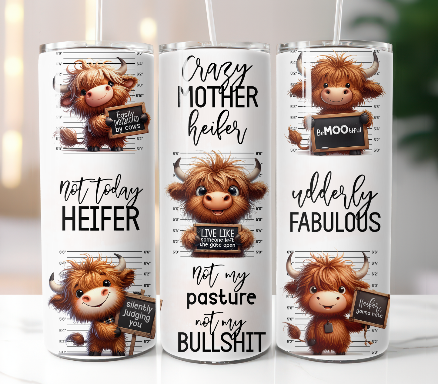 Funny Highland Cow, Sublimation Prints