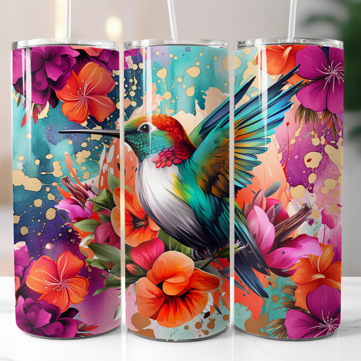 Multicolored Hummingbirds, Sublimation Transfer