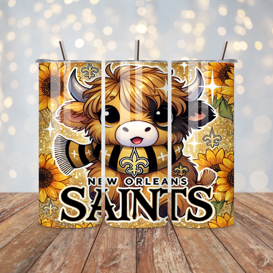 Football Highland Cow  Sublimation Transfer