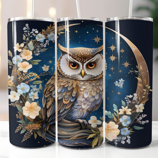 Celestial Owl, Sublimation, Ready to Print, Ready To Press, Print Out Transfer, 20 oz, Skinny Tumbler Transfer, NOT A DIGITAL