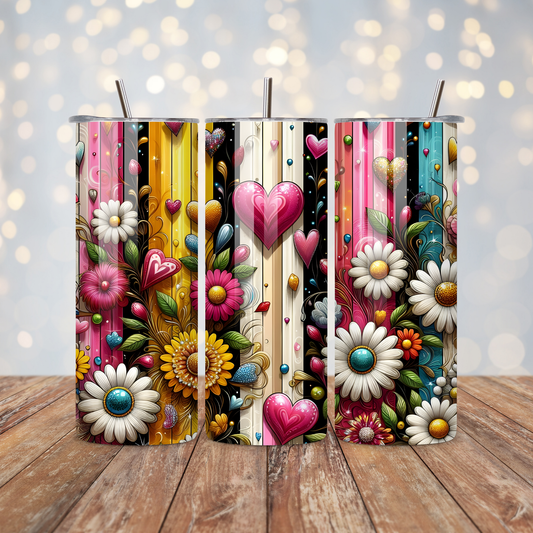 Hearts and Daisy Sublimation Transfer