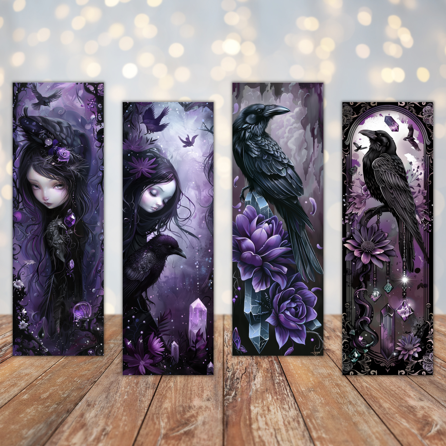 Gothic Girl Ravens Bookmark Sublimation Transfers