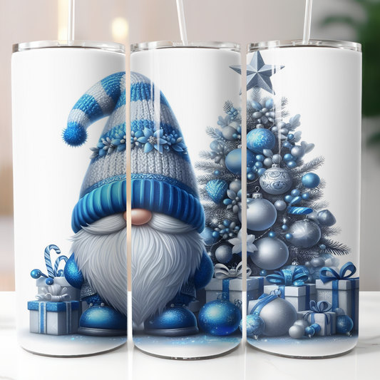 Blue Gnome Christmas Sublimation Transfers