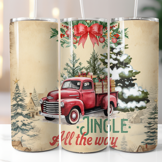 Retro Christmas, Sublimation, Ready To Press, Print Out Transfer, 20 oz, Skinny Tumbler Transfer, NOT A DIGITAL