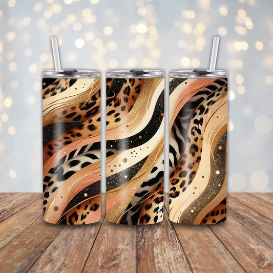 Leopard Gold Swirl Sublimation Transfers