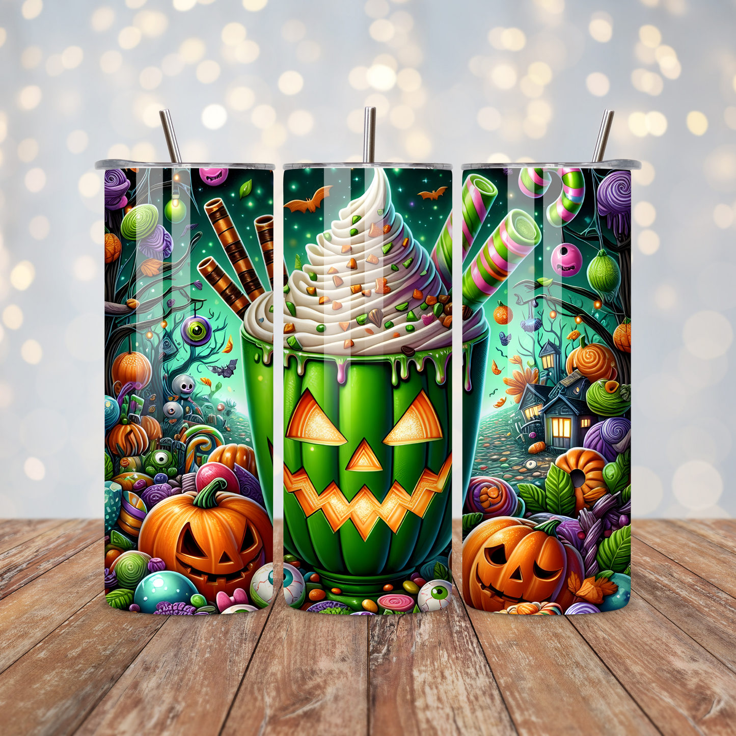Green Latte Pumpkin Sublimation Transfer
