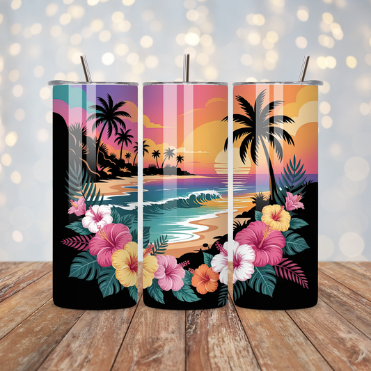 Tropical Beach Sublimation Transfer