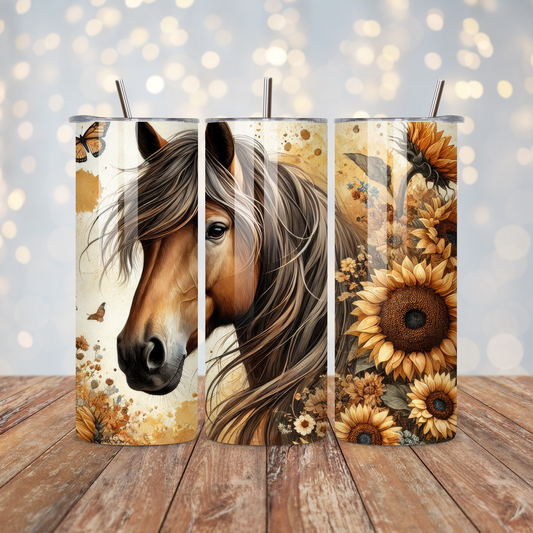Horse Sunflower Sublimation Transfer