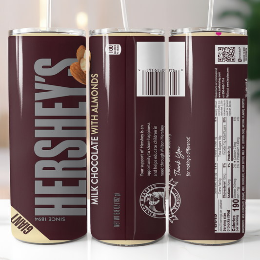 Hershey's Milk Chocolate with Almonds, Sublimation Transfer